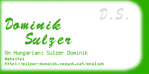 dominik sulzer business card